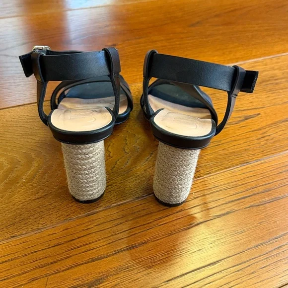 J.Crew Rounded Rope Heels Sandals In Leather - Picture 4 of 7